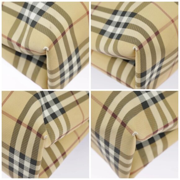 BURBERRY Nova Check Tote Bag PVC Beige Auth 97067 - Picture 15 of 16